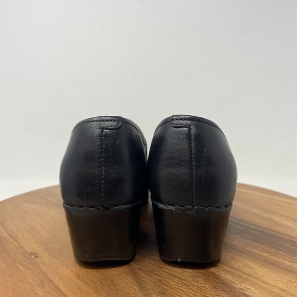 Dansko Women's Tenley Pump Size EU 38 Block Heel Slip On Shoe Black Leather - Picture 5 of 8